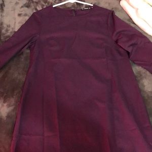 Purple long-sleeve dress